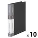 キングジム シンプリーズ クリアーファイル A4タテ 差替式 25ポケット 黒 138SPW-BK 1セット（10冊）
