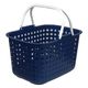 平和工業 平和 ドットバスケット 浅型 ブルー 1個