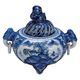 伊野正峰 日本の伝統工芸品【九谷焼】 4.5号香炉 染付山水 (K9-1492) (K8-1396) K9-1492K8-1396 1個（直送品）