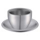 カンダ メタル丼 ラテカップ&ソーサーセット ステンレスつや消仕様 387740 1セット(カップ・ソーサー各