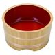 桶 ６寸うどん桶　白木金帯内朱天白木 [2個入] wis-s-11-4　若泉漆器（直送品）