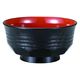 椀 ５寸田吾作丼椀　黒内朱 [3個入] wis-w-14-89　若泉漆器（直送品）