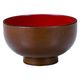 汁椀 ３．８寸木目汁椀　ケヤキ内朱 [3個入] wis-w-16-34　若泉漆器（直送品）