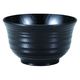 椀 ４．５寸木目お好み椀　黒 [4個入] wis-w-16-65　若泉漆器（直送品）