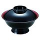 煮物椀 ６寸低型大名椀　黒内朱 [2個入] wis-w-16-87　若泉漆器（直送品）