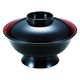 煮物椀 ５．５寸低型大名椀　黒内朱 [2個入] wis-w-16-86　若泉漆器（直送品）