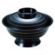 煮物椀 ７寸低型大名丼椀　黒ライン [1個入] wis-w-16-94　若泉漆器（直送品）