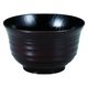 汁椀 ４．５寸千段木目椀　溜内黒 [3個入] wis-w-17-26　若泉漆器（直送品）