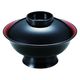 煮物椀 ５寸低型大名椀　黒内朱 [2個入] wis-w-17-40　若泉漆器（直送品）