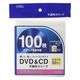 オーム電機 DVD/CDスリーブ RCD100BW 01-7207 1個