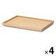 無印良品 重なる竹材長方形ボックス フタ 約幅37×奥行26×高さ2.5cm 1セット（4個） 良品計画