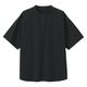 【メンズ】無印良品 涼感ヘンリーネック半袖布帛Tシャツ 紳士 M 黒 良品計画