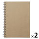 無印良品 ダブルリングノート 無地 B6 ベージュ 80枚 1セット（2冊） 良品計画