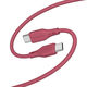 オウルテック シリコン素材のUSB Type-C Type-Cケーブル ワインレッド 1m OWL-CBSCC10-WR 1個
