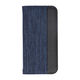 オウルテック iPhone14 13用手帳ケース ファブリック素材PUレザー ネイビーブラック OWL-CVIE6103-NVBK 1個