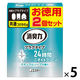 消臭力 プラグタイプ 消臭剤 芳香剤 部屋 リビング 玄関 ナチュラルソープの香り つけかえ 20mL 1セット（1パック（2個入）×5） エステー