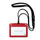 オープン工業 吊り下げ名札 フック式 レザー調 ヨコ 名刺サイズ 赤 NL-24P-3 1セット(2枚)