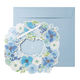 包む 色紙 リース花柄 Lサイズ ブルー TS030 1冊（直送品）