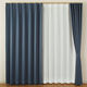 ユニベール ケリー 遮光カーテン 1000×1350mm ネイビー 4548654727639  1セット（厚地カーテン2枚）（直送品）