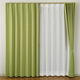 ユニベール ケリー 遮光カーテン 1000×1350mm グリーン 4548654727813  1セット（厚地カーテン2枚）（直送品）