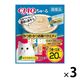 （バラエティパック）いなば チャオ ちゅーる 猫 かつお・かつお節バラエティ 20本 国産 3袋 ちゅ～る キャットフード 猫用 ウェット おやつ