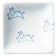 西海陶器 判子 角小皿 うさぎ 43473 1箱(5個入)（直送品）