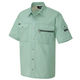 アイトス 半袖シャツ グリーン M AZ-3237-015 1着（直送品）