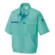 アイトス 半袖ブルゾン エメラルドグリーン 3L AZ-5361-024 1着（直送品）