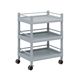アズワン モバイルストレージカート(ガード枠付) 3段 645×444×855 MSO21F 1個 3-6496-02（直送品）