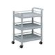 アズワン モバイルストレージカート(ガード枠・ハンドル付き) 3段 705×444×885 MSO21H 1個 3-6496-04（直送品）