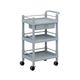アズワン モバイルストレージカート 3段 598×370×905mm(引出し・ガード枠・ハンドル付) MSO11J 1個 3-6497-07（直送品）