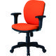 藤沢工業 TOKIO オフィスチェア T字肘付 オレンジ FST-77AT-OR 1脚 818-4965（直送品）