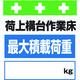 昭和商会 SHOWA 単管シート ワンタッチ取付標識 イラスト版 荷上構台作業床最大積載荷重[_]kg T-025 1枚 819-3967（直送品）