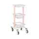 オカムラ マルチカート トレータイプ（トレー3段） ピンク 幅400×奥行482×高さ885mm L8S7AF-ZE11（直送品）