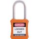 IFAM イファム ロックアウト用南京錠 ステンレス製シャックル オレンジ 044910 1個 386-0954（直送品）