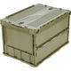 トラスコ中山 TRUSCO オリコン 薄型折りたたみコンテナ 50L ロックフタ付 OD色 TR-C50B-OD 1個 259-4771（直送品）