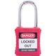 IFAM イファム ロックアウト用南京錠 スチール製シャックル 赤 044700 1個 386-0971（直送品）