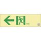 日本緑十字社 緑十字 高輝度蓄光避難誘導標識 ←非常口 NRC902 100×300mm 消防認定品 408012 1枚 383-6522