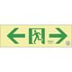 日本緑十字社 緑十字 高輝度蓄光避難誘導標識 ←非常口→ NRC903 100×300mm 消防認定品 408013 1枚 383-6521（直送品）