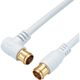 ホーリック アンテナケーブル 10m ホワイト L字差込式/差込式コネクタ HAT100ー057LPWH 1個 379-0391（直送品）