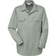 コーコス信岡 コーコス 長袖開襟シャツ408 9 グリーン 5L 408-9-5L 1枚 853-9001（直送品）