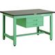 TRUSCO 中荷重作業台(800kg)GW型 1200X750XH740 2段引出付 ヤンググリーン色 GWR-1275F2 YG 1台（直送品）