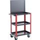 TRUSCO ツールワゴン イーグルワゴン 上部パンチングパネル付 600X400X1330 ブラック/レッド EGW-P963-BKR（直送品）
