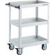 TRUSCO ツールワゴン イーグルワゴン 600X400XH880 深型3段 ウレタン車輪 ホワイト EGW-963F3U-W 1台（直送品）