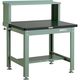 TRUSCO 中荷重作業台(2000kg)DW型 900X750XH1044(全高) 上棚付 グリーン色 RDW-900YURB 1台（直送品）