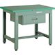 トラスコ中山 TRUSCO 中荷重作業台(800kg)GW型 1200X600XH740 1段引出付 グリーン色 GWP-1260F1 1台（直送品）