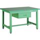 TRUSCO 中荷重作業台(800kg)GW型 1200X750XH740 1段引出付 ヤンググリーン色 GWP-1275F1 YG 1台（直送品）