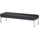 ミズノ 蓄光ロビーベンチ背無 W1500 ブラック MC-1525CP-BK 1台 379-7011（直送品）