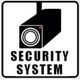 Glassticker(ガラスステッカー)18 SECURITY SYSTEM 100mm×100mm GS-100100-18（直送品）