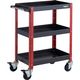 TRUSCO ツールワゴン バーディワゴン 600X400XH880 深3段 ブラック/レッド BDW-963F3-BKR 1台（直送品）